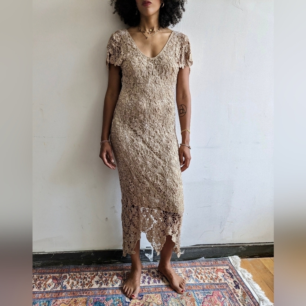 Cartise Vintage Crochet Dress Size 4 In VGUC